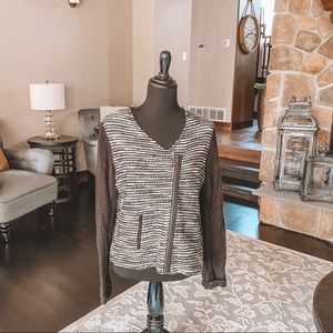 Anthropologie DREW Tweed  Jacket Size L